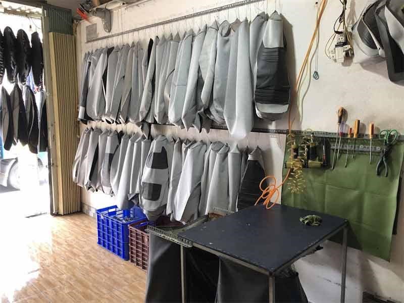 Tiệm bọc yên xe máy Tốt trên đường An Dương Vương, An Lạc.