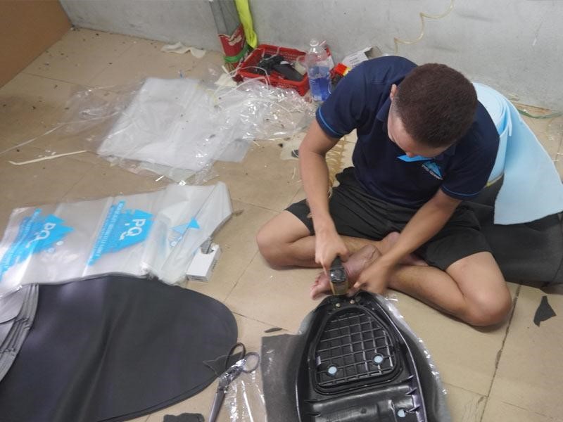 Tay nghề thợ quan trọng quyết định trực tiếp đến tính thẩm mỹ của chiếc yên làm lại